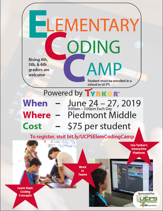 Elementary Coding Camp Flyer Elementary Coding Camp Flyer